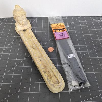 Buddha Incense Holder with Incense