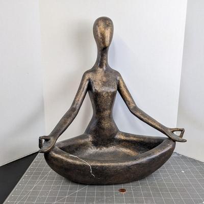 Faux Bronze Yoga Bowl Sculpture