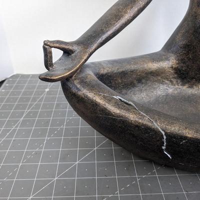 Faux Bronze Yoga Bowl Sculpture