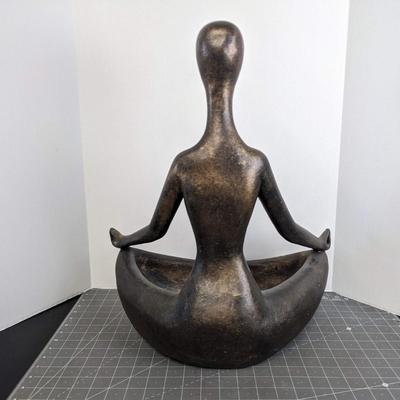 Faux Bronze Yoga Bowl Sculpture