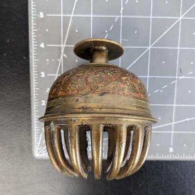 Vintage Brass Elephant Claw Temple Bell