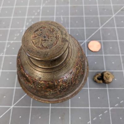 Vintage Brass Elephant Claw Temple Bell