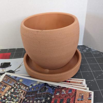 Stationary and Terracotta Pot