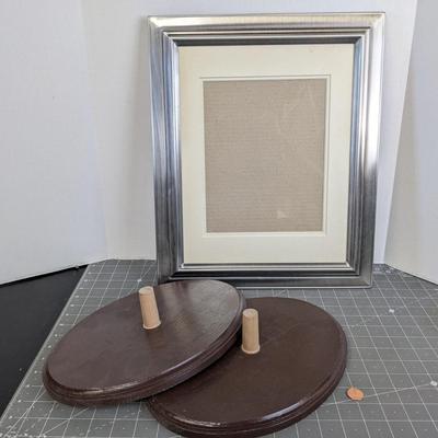 Silver Frame and 2 Oval Mounting Plaque
