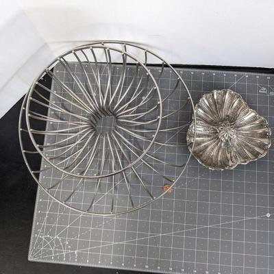 Fruit Basket and Metal dish