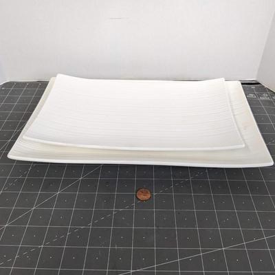 White Square Serving Platter