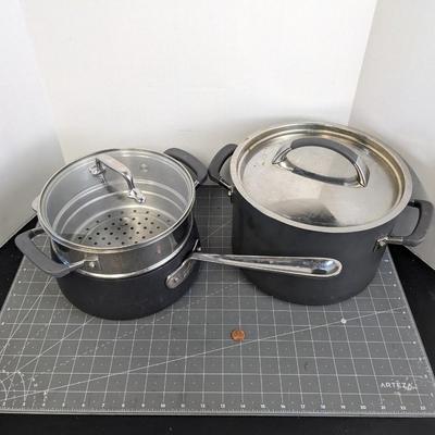 Kitchen Pot Set - 2 pots, 2 lids, and a steamer