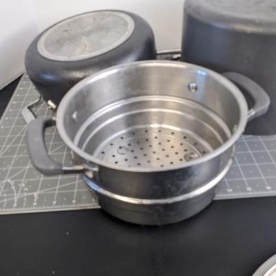 Kitchen Pot Set - 2 pots, 2 lids, and a steamer