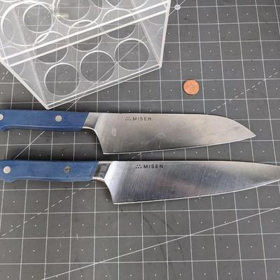 Clear Egg Trays and Knifes