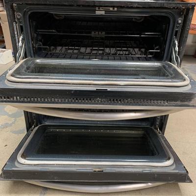 GE - Profile Built-In Double Electric Convection Wall Oven - Stainless steel