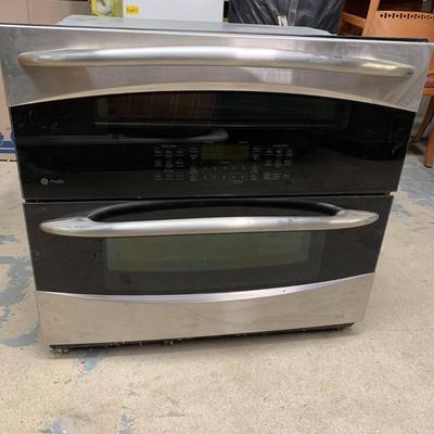 GE - Profile Built-In Double Electric Convection Wall Oven - Stainless steel