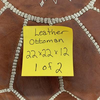 Leather Ottoman - 1 
