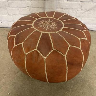 Leather Ottoman - 1 