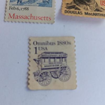 Three vintage postage stamps