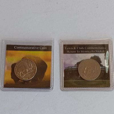 Two collectible nickels Lewis & Clark return to Monticello and Commemorative coin