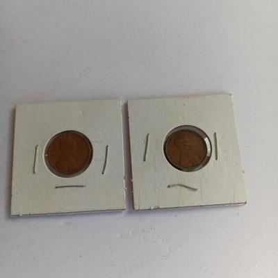 Two  wheat Pennies