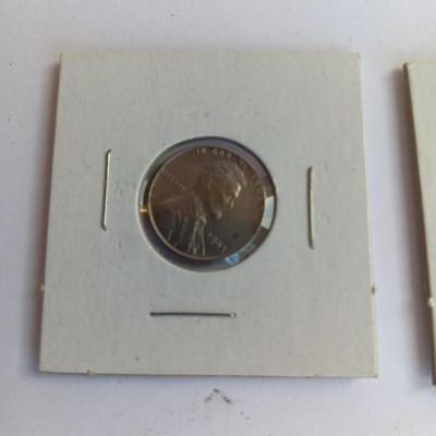 Two steel Pennies