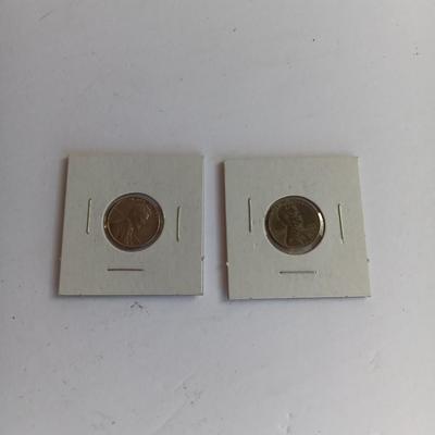 Two steel Pennies