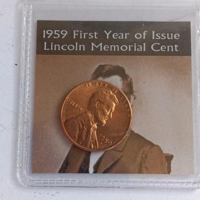 Collectible pennies - 1959 First year Issue of Lincoln cent and 1963 John F Kennedy Assassination
