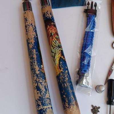 "Junk drawer" Lot - variety of nice little trinkets and treasures - marbles - knives -