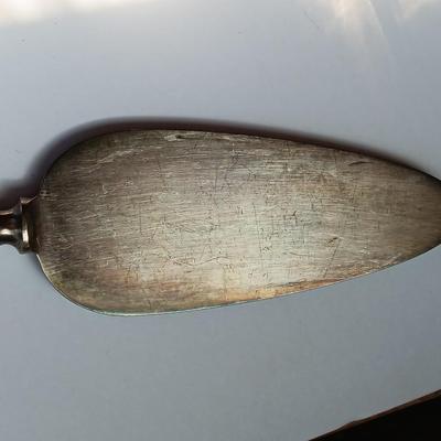 Beautiful "M" engraved Community plate silverware set with serving utensils W.M. Rogers & Son AA 1910