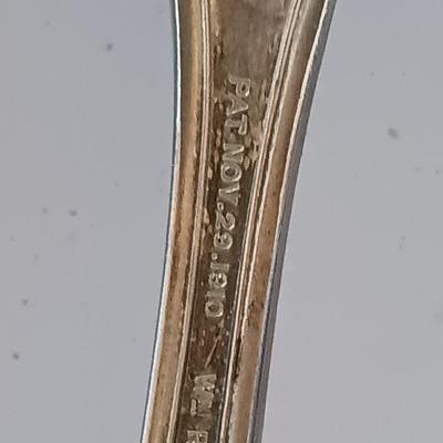 Newport Gorham Silverplate bowl with platter and some serving spoons.