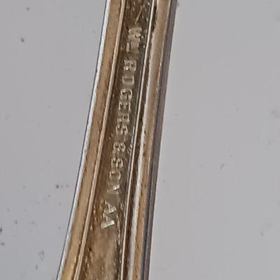 Newport Gorham Silverplate bowl with platter and some serving spoons.