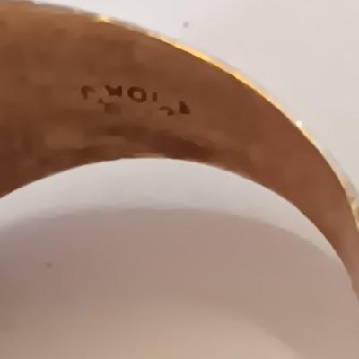 Vintage 10K class ring band