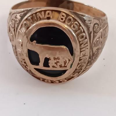 Vintage 10K class ring band