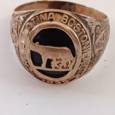 Vintage 10K class ring band