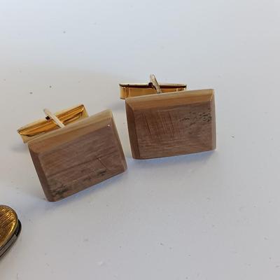 Men's Jewelry - gold toned knife, cuff links, and more