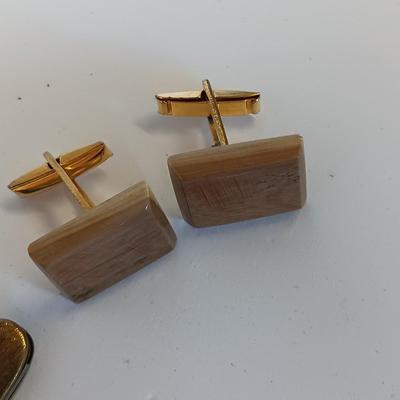 Men's Jewelry - gold toned knife, cuff links, and more
