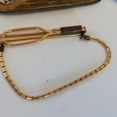 Men's Jewelry - gold toned knife, cuff links, and more