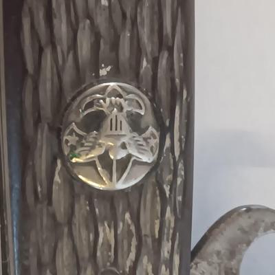 Vintage scout knife with vintage brooch and cuff links