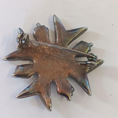 Vintage scout knife with vintage brooch and cuff links