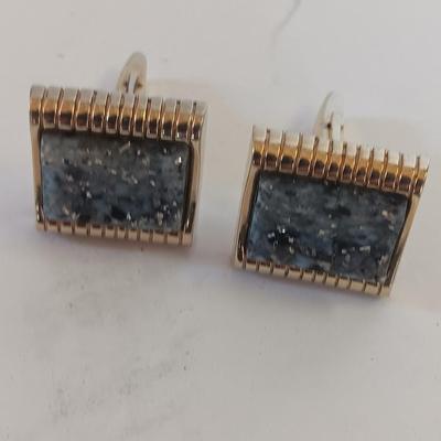 Vintage scout knife with vintage brooch and cuff links