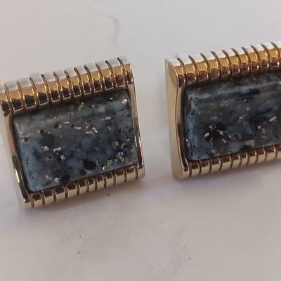 Vintage scout knife with vintage brooch and cuff links