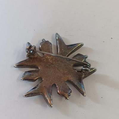 Vintage scout knife with vintage brooch and cuff links