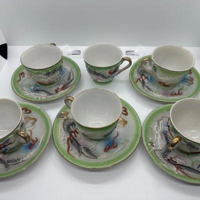 Betsons Dragonware (14) Piece Tea Set (see description).