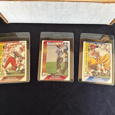 BOX OF 1991 PACIFIC PLUS FOOTBALL CARDS