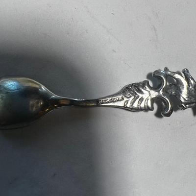 Sterling Sliver with Child on Edge plus Sterling Spoon