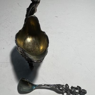 Sterling Sliver with Child on Edge plus Sterling Spoon