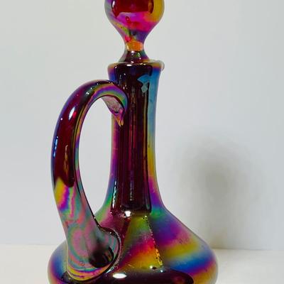 Gibson cruet in red carnival glass