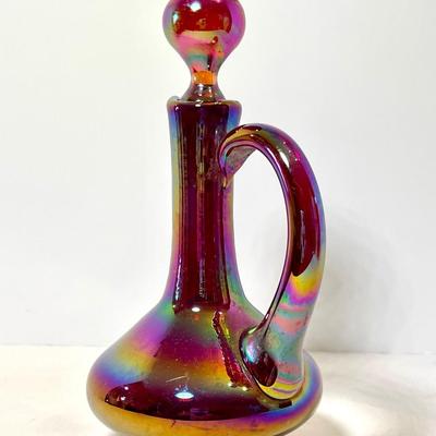 Gibson cruet in red carnival glass