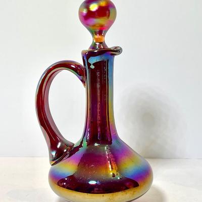 Gibson cruet in red carnival glass