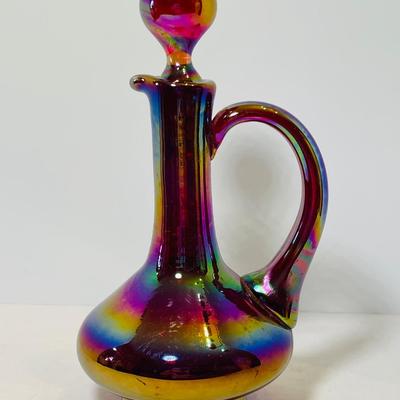 Gibson cruet in red carnival glass