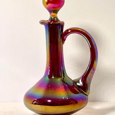 Gibson cruet in red carnival glass