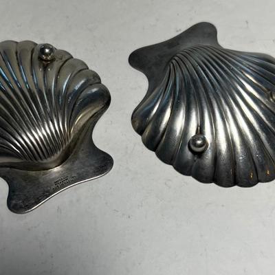 Tiffany & Co. Sterling Shell Open Salts Pair