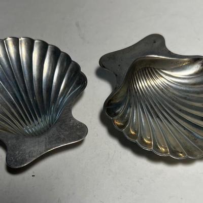 Tiffany & Co. Sterling Shell Open Salts Pair