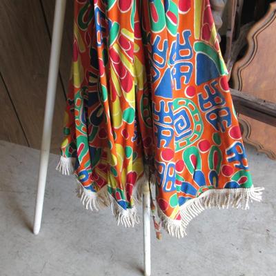 Lot 285:  Large Colorful Retro Patio Umbrella